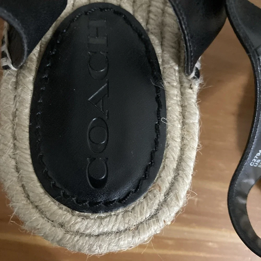 Coach Carissa Black‎ Espadrille Sandals size 8